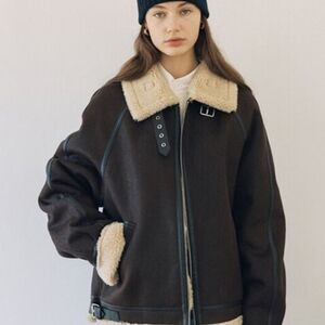 NWT InstantFunk Reversible Eco-Leather Short Mustang Jacket